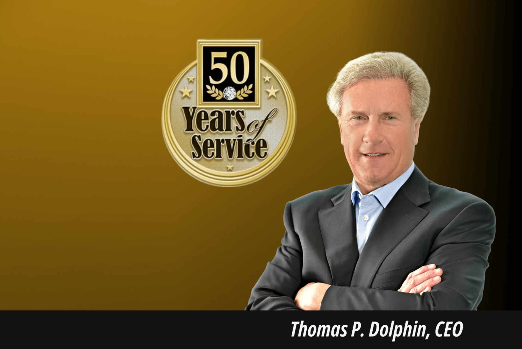 Thomas P Dolphin, CEO of 21st Century Bank, celebrates 50 years of service